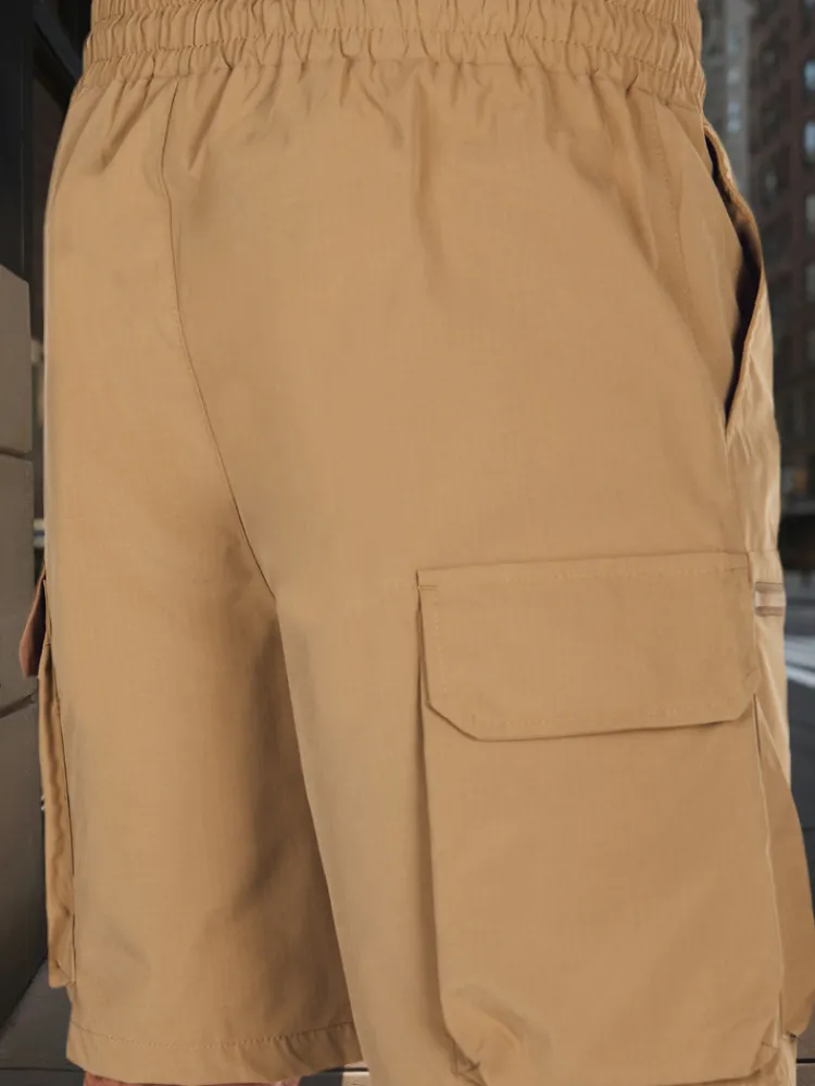 Spodenki Męskie>Dstreet Spodenki męskie materiałowe bojówki khaki SX2507