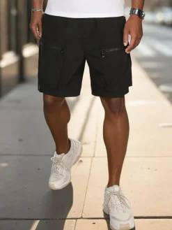 Spodenki Męskie>Dstreet Spodenki męskie materiałowe bojówki czarne SX2506