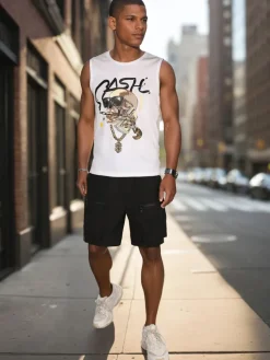 Spodenki Męskie>Dstreet Spodenki męskie materiałowe bojówki czarne SX2506