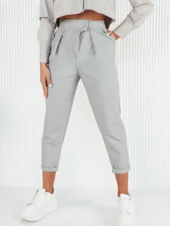 Wyjątkowe Okazje|Spodnie Damskie>Dstreet Spodnie damskie BAFROT szare UY1888