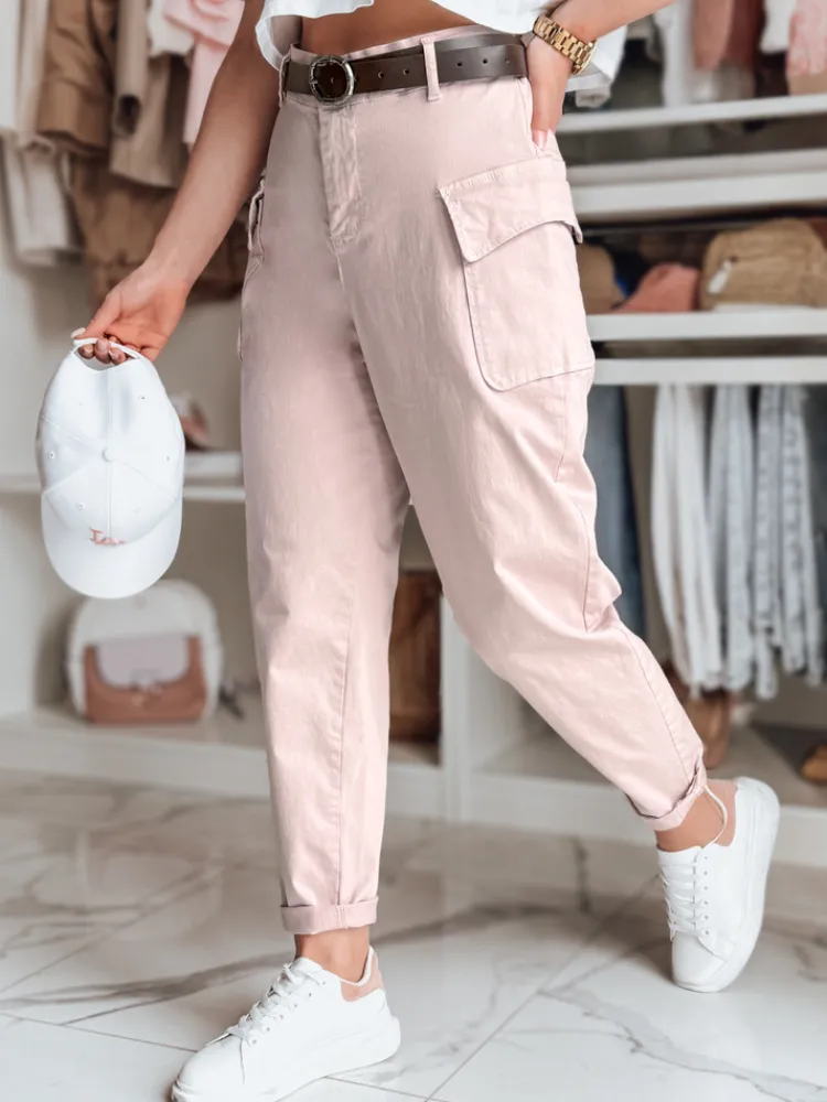 Spodnie Damskie>Dstreet Spodnie damskie baggy GOTRENDI różowe UY2523