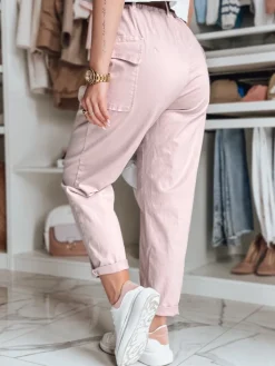 Spodnie Damskie>Dstreet Spodnie damskie baggy GOTRENDI różowe UY2523