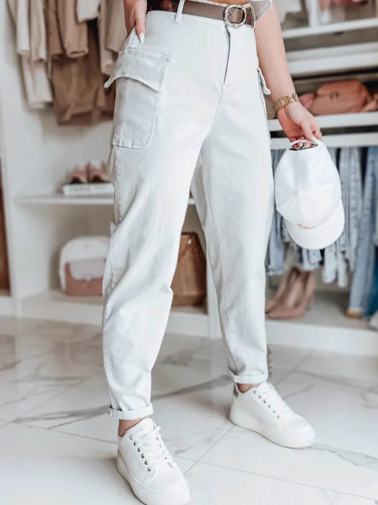 Spodnie Damskie>Dstreet Spodnie damskie baggy GOTRENDI jasnoszare UY2529