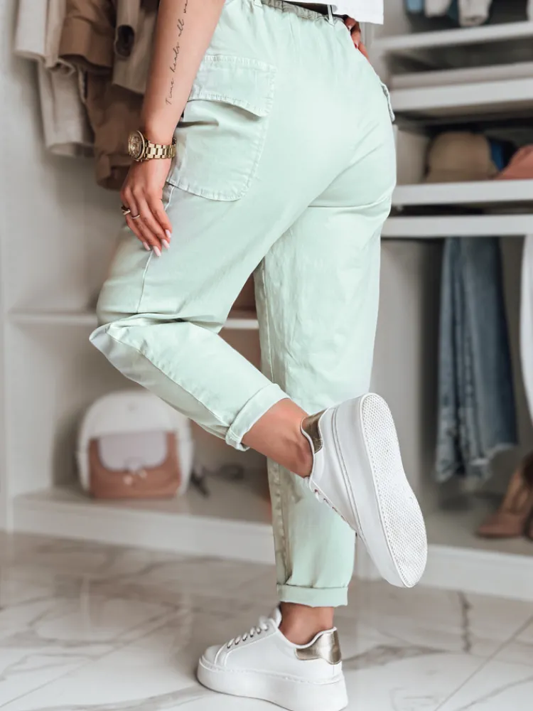 Spodnie Damskie>Dstreet Spodnie damskie baggy GOTRENDI miętowe UY2528