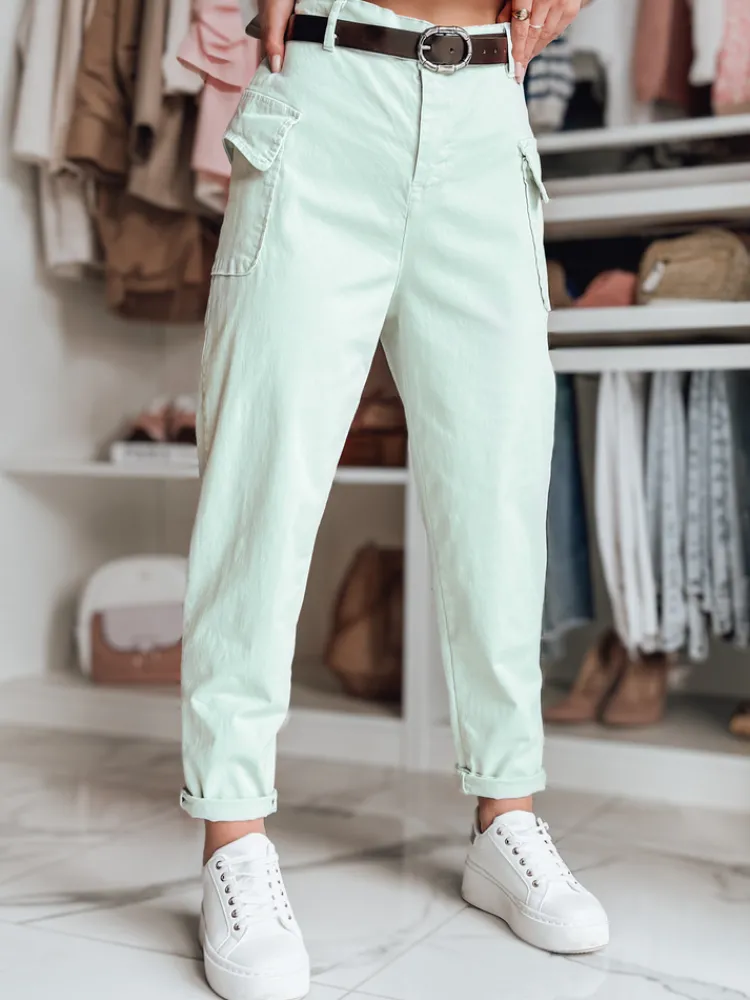 Spodnie Damskie>Dstreet Spodnie damskie baggy GOTRENDI miętowe UY2528