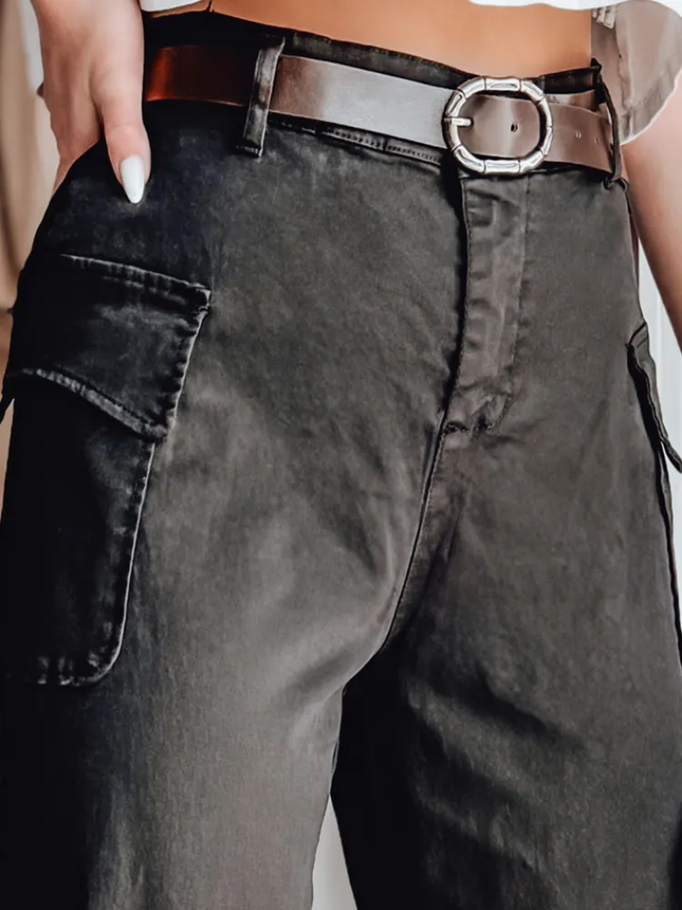 Spodnie Damskie>Dstreet Spodnie damskie baggy GOTRENDI czarne UY2524