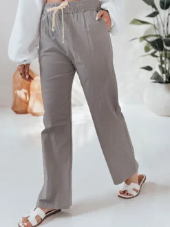 Spodnie Damskie>Dstreet Spodnie damskie casualowe wide leg BOHO DAY szare UY2650