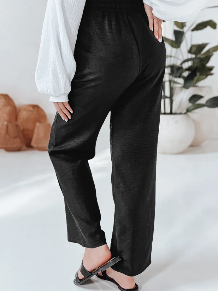 Spodnie Damskie>Dstreet Spodnie damskie casualowe wide leg LOVETRIP czarne UY2635