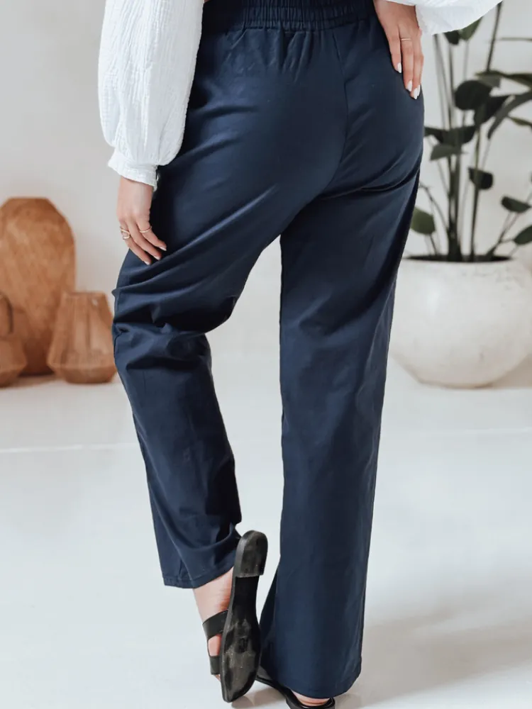 Spodnie Damskie>Dstreet Spodnie damskie casualowe wide leg BOHO DAY granatowe UY2649