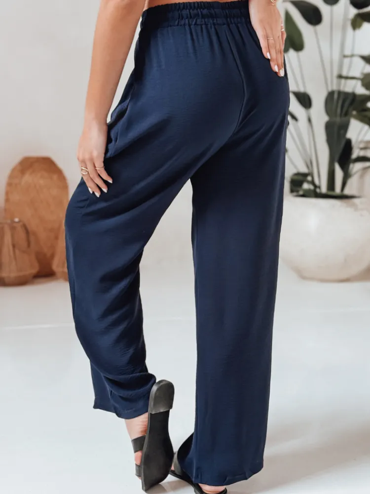 Spodnie Damskie>Dstreet Spodnie damskie casualowe wide leg LOVETRIP granatowe UY2636
