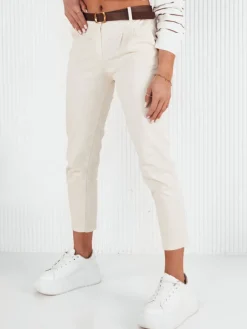 Spodnie Damskie>Dstreet Spodnie damskie chinosy CHITRAS ecru UY1884