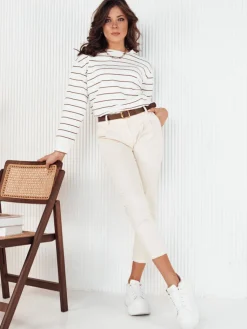 Spodnie Damskie>Dstreet Spodnie damskie chinosy CHITRAS ecru UY1884