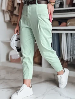 Spodnie Damskie>Dstreet Spodnie damskie chinosy CHINOSKA miętowe UY2555