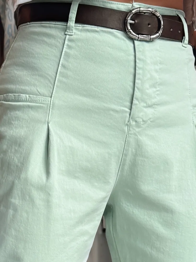 Spodnie Damskie>Dstreet Spodnie damskie chinosy CHINOSKA miętowe UY2555