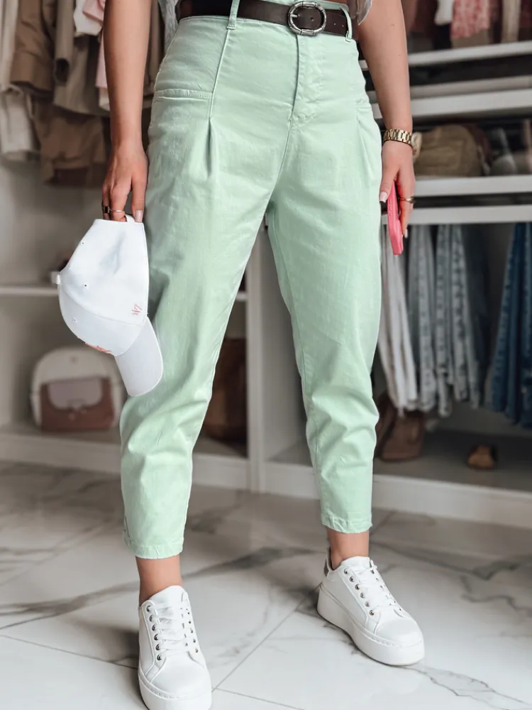 Spodnie Damskie>Dstreet Spodnie damskie chinosy CHINOSKA miętowe UY2555