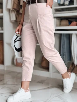 Spodnie Damskie>Dstreet Spodnie damskie chinosy CHINOSKA różowe UY2554