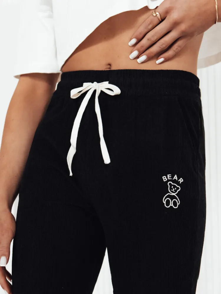 Spodnie Damskie>Dstreet Spodnie damskie dresowe BEAR czarne UY2070