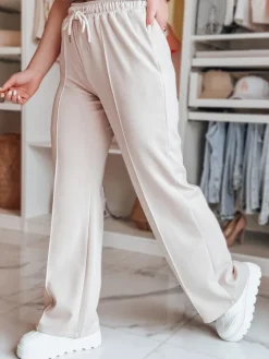 Spodnie Damskie>Dstreet Spodnie damskie dresowe DRESSANIK jasnobeżowe UY2702