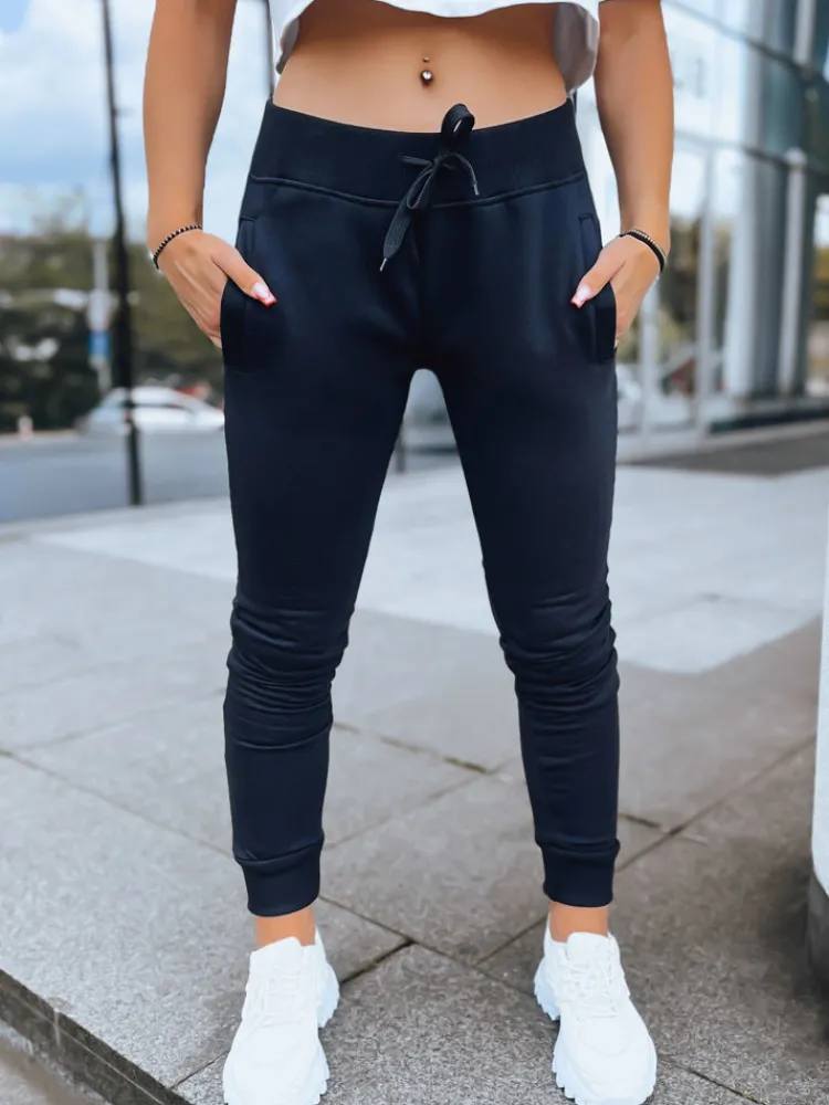 Spodnie Damskie>Dstreet Spodnie damskie dresowe FITS granatowe UY0209