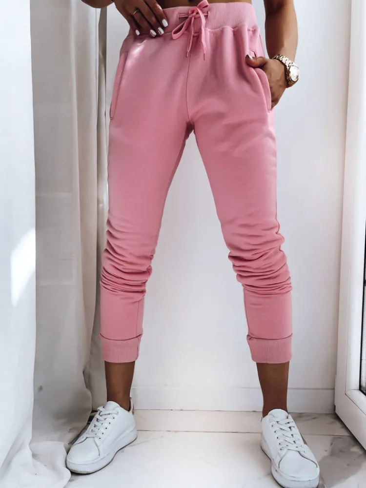 Spodnie Damskie>Dstreet Spodnie damskie dresowe FITS różowe UY0551z