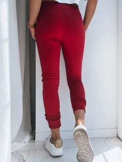 Spodnie Damskie>Dstreet Spodnie damskie dresowe FITS bordowe UY0206z