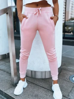 Spodnie Damskie>Dstreet Spodnie damskie dresowe FITS różowe UY0553