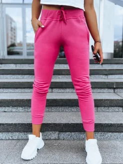 Spodnie Damskie>Dstreet Spodnie damskie dresowe FITS różowe UY0208