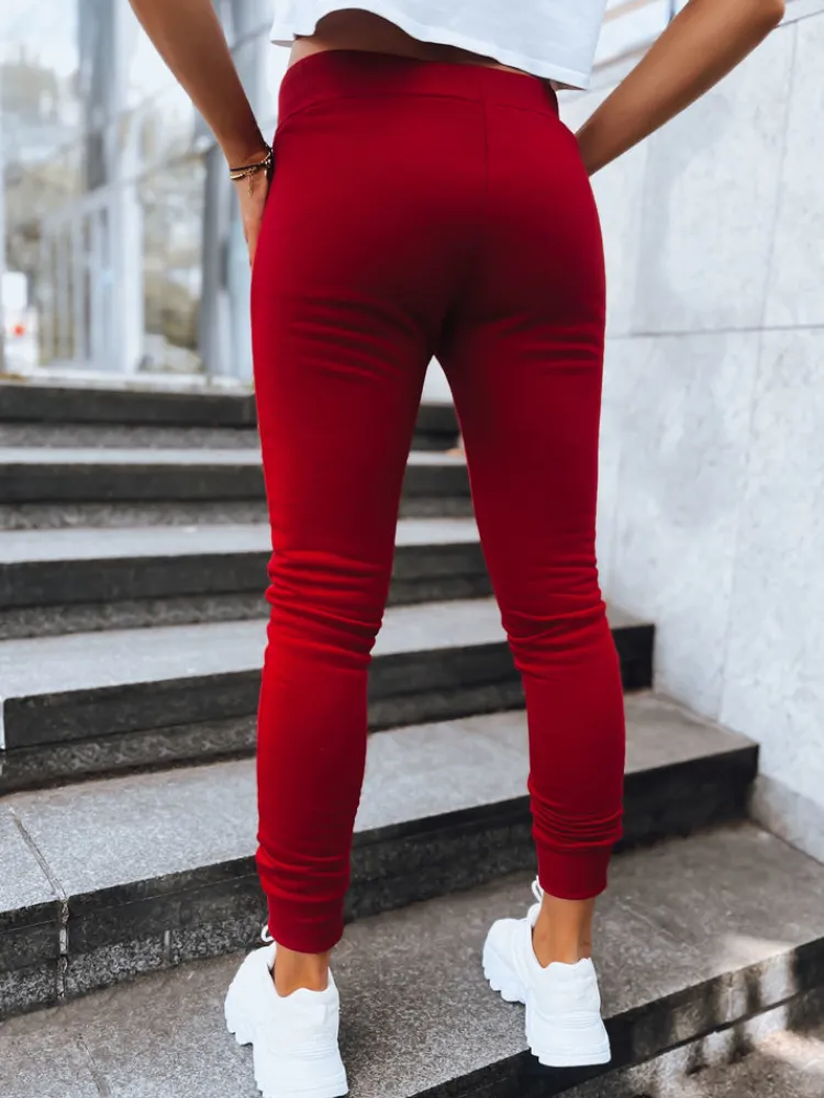 Spodnie Damskie>Dstreet Spodnie damskie dresowe FITS bordowe UY0206