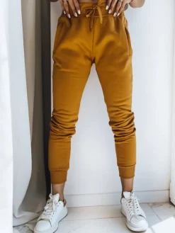 Spodnie Damskie>Dstreet Spodnie damskie dresowe FITS kamelowe UY0552z