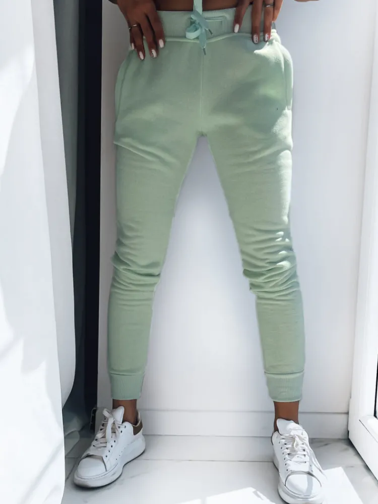 Spodnie Damskie>Dstreet Spodnie damskie dresowe FITS miętowe UY0587z