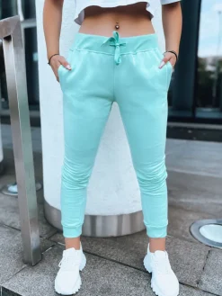 Spodnie Damskie>Dstreet Spodnie damskie dresowe FITS miętowe UY0582
