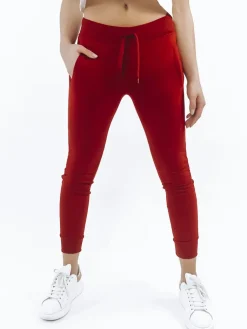 Spodnie Damskie>Dstreet Spodnie damskie dresowe FITS czerwone UY0537