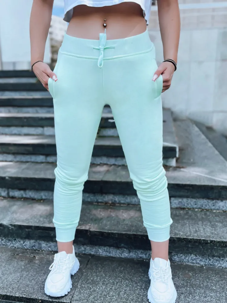 Spodnie Damskie>Dstreet Spodnie damskie dresowe FITS miętowe UY0587