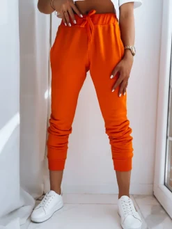 Spodnie Damskie>Dstreet Spodnie damskie dresowe FITS pomarańczowe UY0583z
