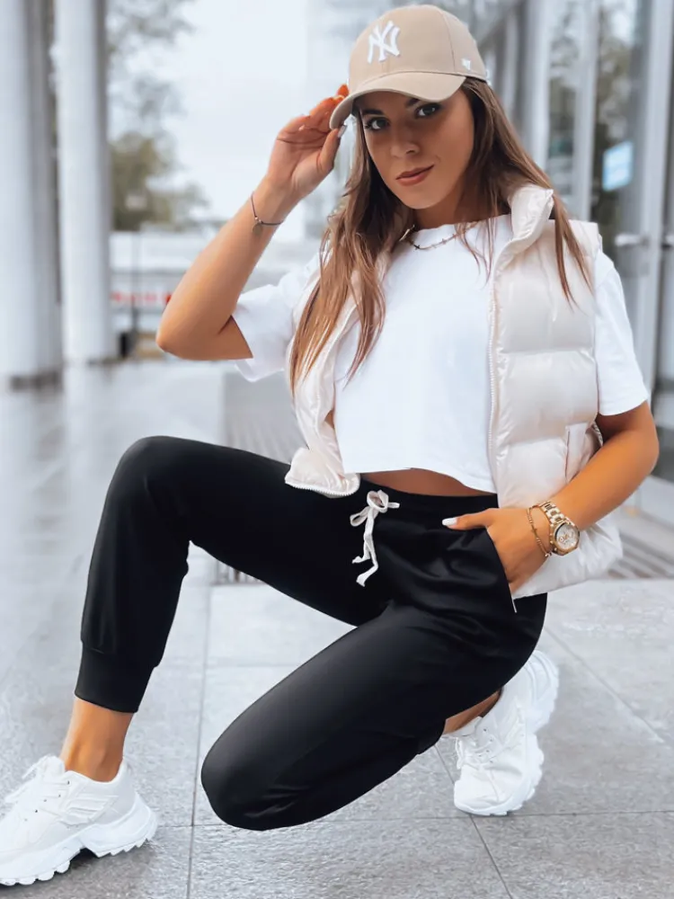 Spodnie Damskie>Dstreet Spodnie damskie dresowe joggery MORELO czarne UY1581