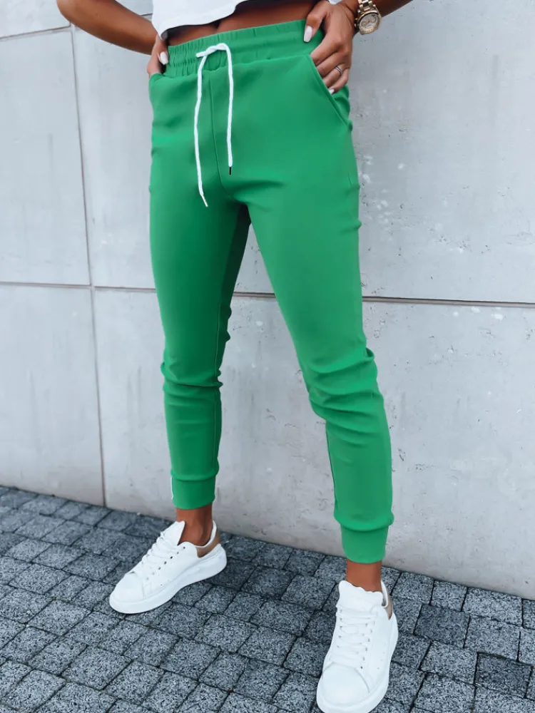 Spodnie Damskie>Dstreet Spodnie damskie dresowe MACHI zielone UY1632