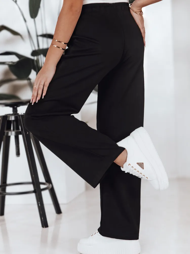 Spodnie Damskie>Dstreet Spodnie damskie dresowe masełko wide leg LOOSIS czarne UY2401