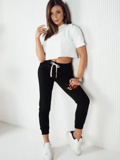 Spodnie Damskie>Dstreet Spodnie damskie dresowe MILA czarne UY1826