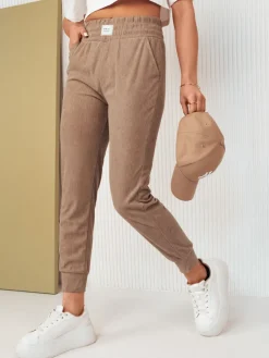 Spodnie Damskie>Dstreet Spodnie damskie dresowe MORSI kamelowe UY2041