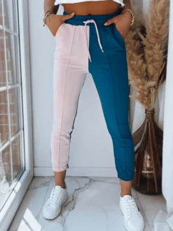 Spodnie Damskie>Dstreet Spodnie damskie dresowe PASTELS morskie UY1484