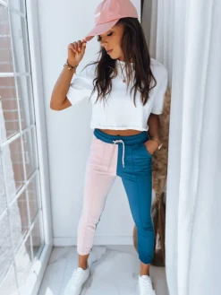 Spodnie Damskie>Dstreet Spodnie damskie dresowe PASTELS morskie UY1484