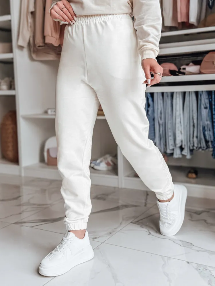 Spodnie Damskie>Dstreet Spodnie damskie dresowe SWAN ecru UY2082