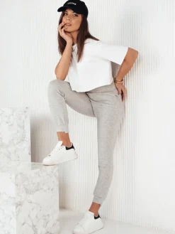 Spodnie Damskie>Dstreet Spodnie damskie dresowe STEVEN szare UY1803