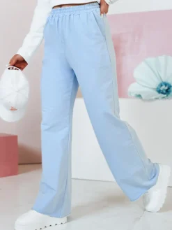 Spodnie Damskie>Dstreet Spodnie damskie dresowe wide leg DRESLINA niebieskie UY2694