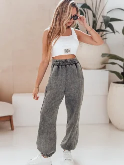 Spodnie Damskie|Jeansy Damskie>Dstreet Spodnie damskie DREY szare UY2021