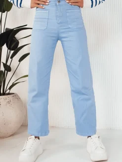 Spodnie Damskie>Dstreet Spodnie damskie dzwony FERREL błękitne UY1952