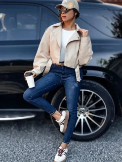 Jeansy Damskie>Dstreet Spodnie damskie FALERIS jeansowe niebieskie UY2254