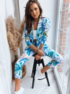 Spodnie Damskie>Dstreet Spodnie damskie FLOWER GARDEN zielone UY1473