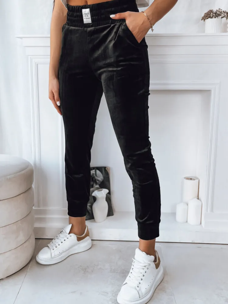 Spodnie Damskie>Dstreet Spodnie damskie FRAGILE czarne UY1756