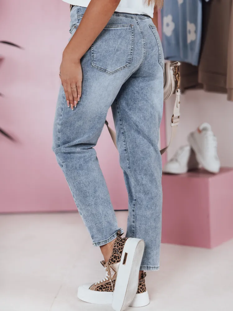 Jeansy Damskie>Dstreet Spodnie damskie jeansowe mom fit z paskiem CASUALJIN UY2351